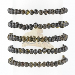 Amber bracelet Green color